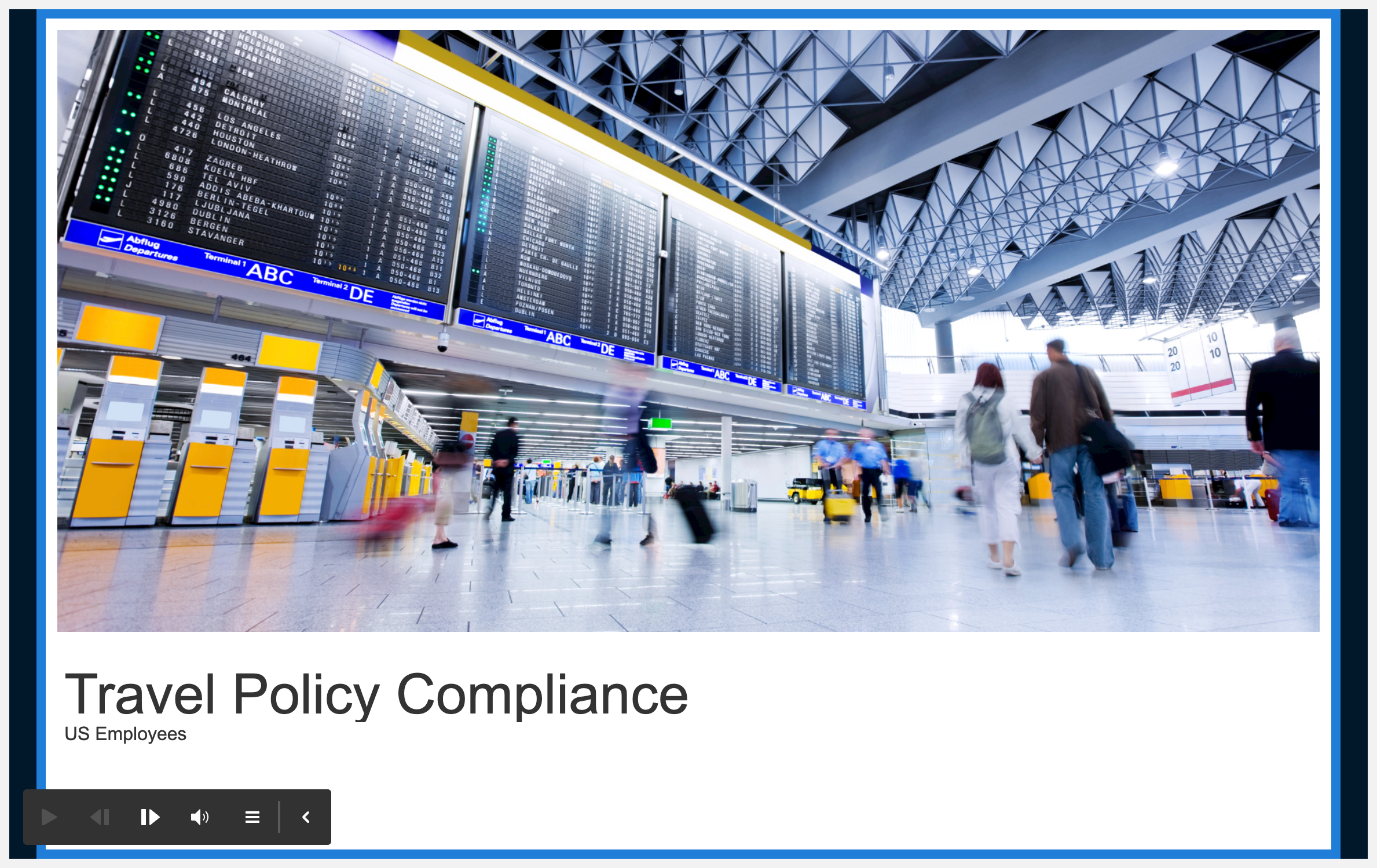 Travel Compliance Course